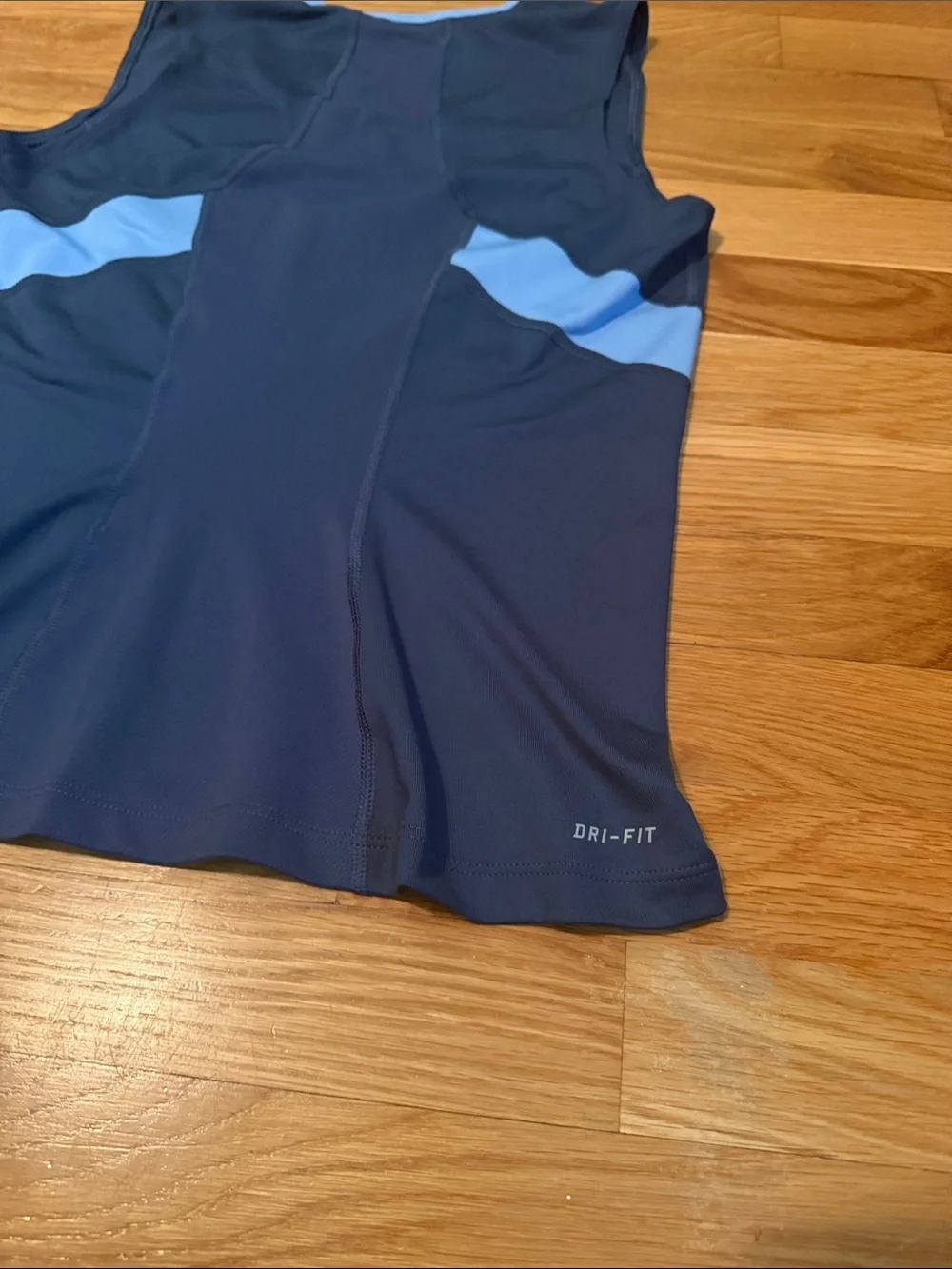 Nike Navy and Light Blue Dri-FIT Women's Tank